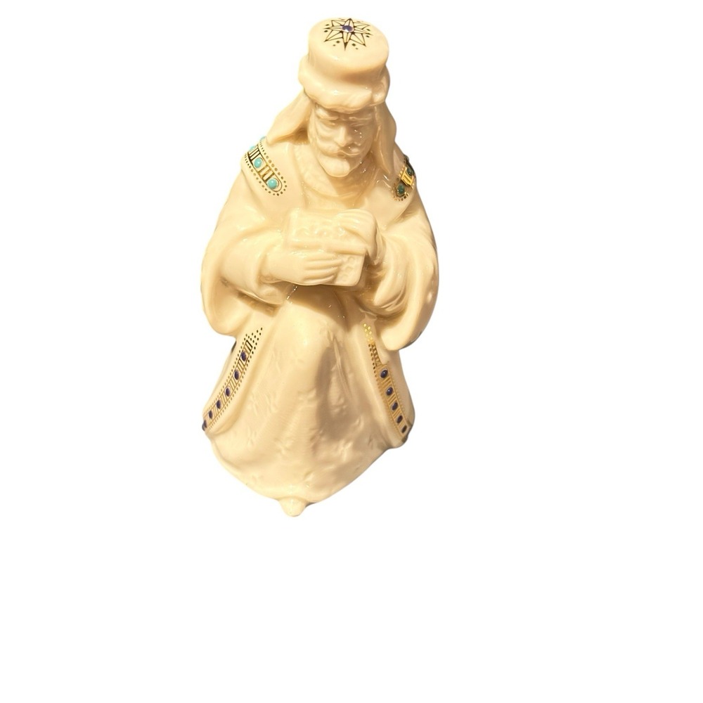 Vintage Lenox China Jewels Nativity Figurine KING BALTHAZAR Kneelingβ wiseman